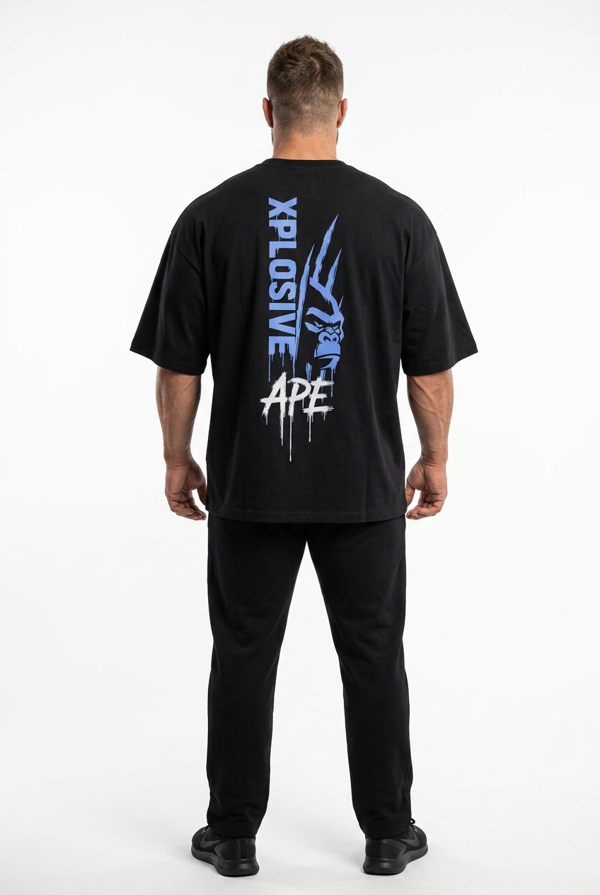 XAPE Slashline Ultra Oversized Tee - Black