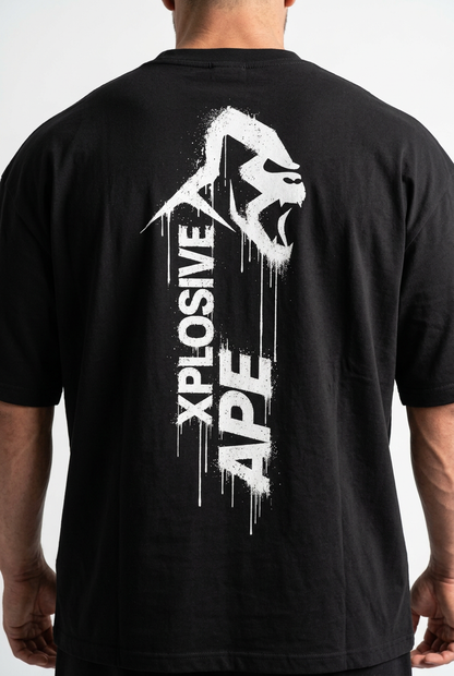 XAPE Primal Crest Ultra Oversized Tee - Black