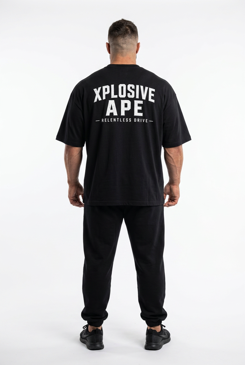 XAPE Relentless Drive Ultra Oversized Tee - Black
