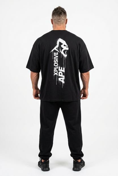 XAPE Primal Crest Ultra Oversized Tee - Black