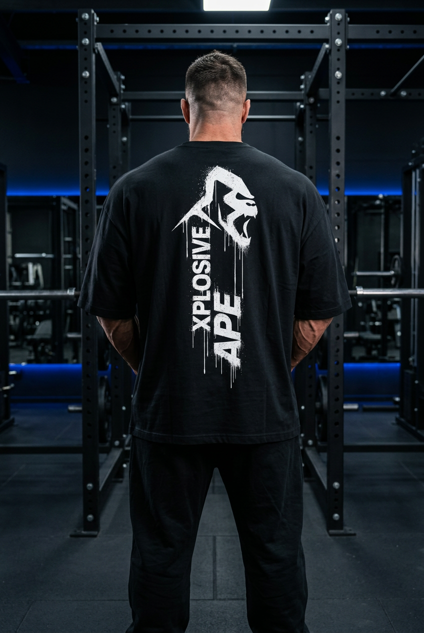 XAPE Primal Crest Ultra Oversized Tee - Black