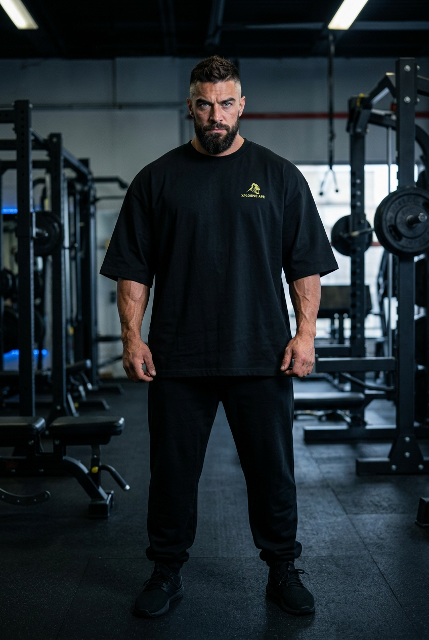XAPE Ripped Ultra Oversized Tee - Black