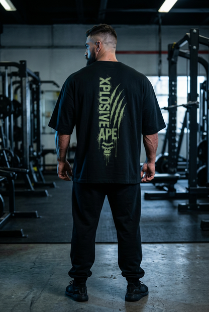 XAPE Ripped Ultra Oversized Tee - Black