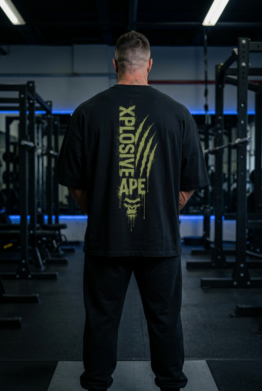 XAPE Ripped Ultra Oversized Tee - Black