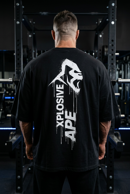 XAPE Primal Crest Ultra Oversized Tee - Black