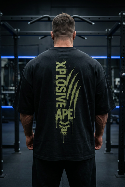 XAPE Ripped Ultra Oversized Tee - Black