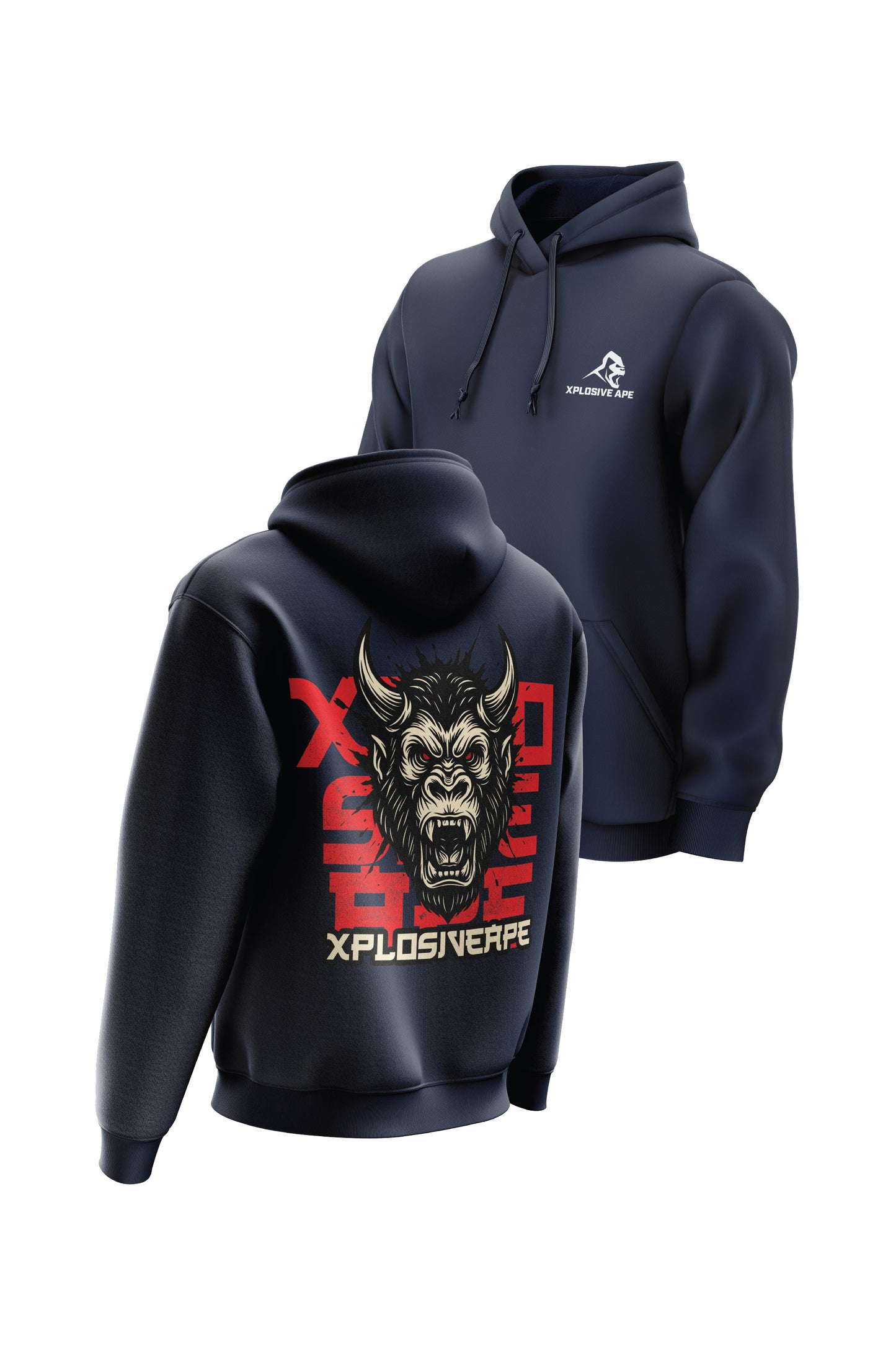 XAPE Oni String Hoodie - Navy