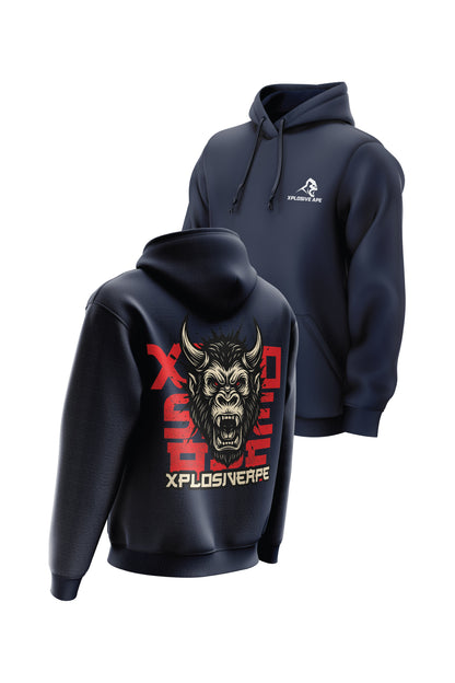 XAPE Oni String Hoodie - Navy