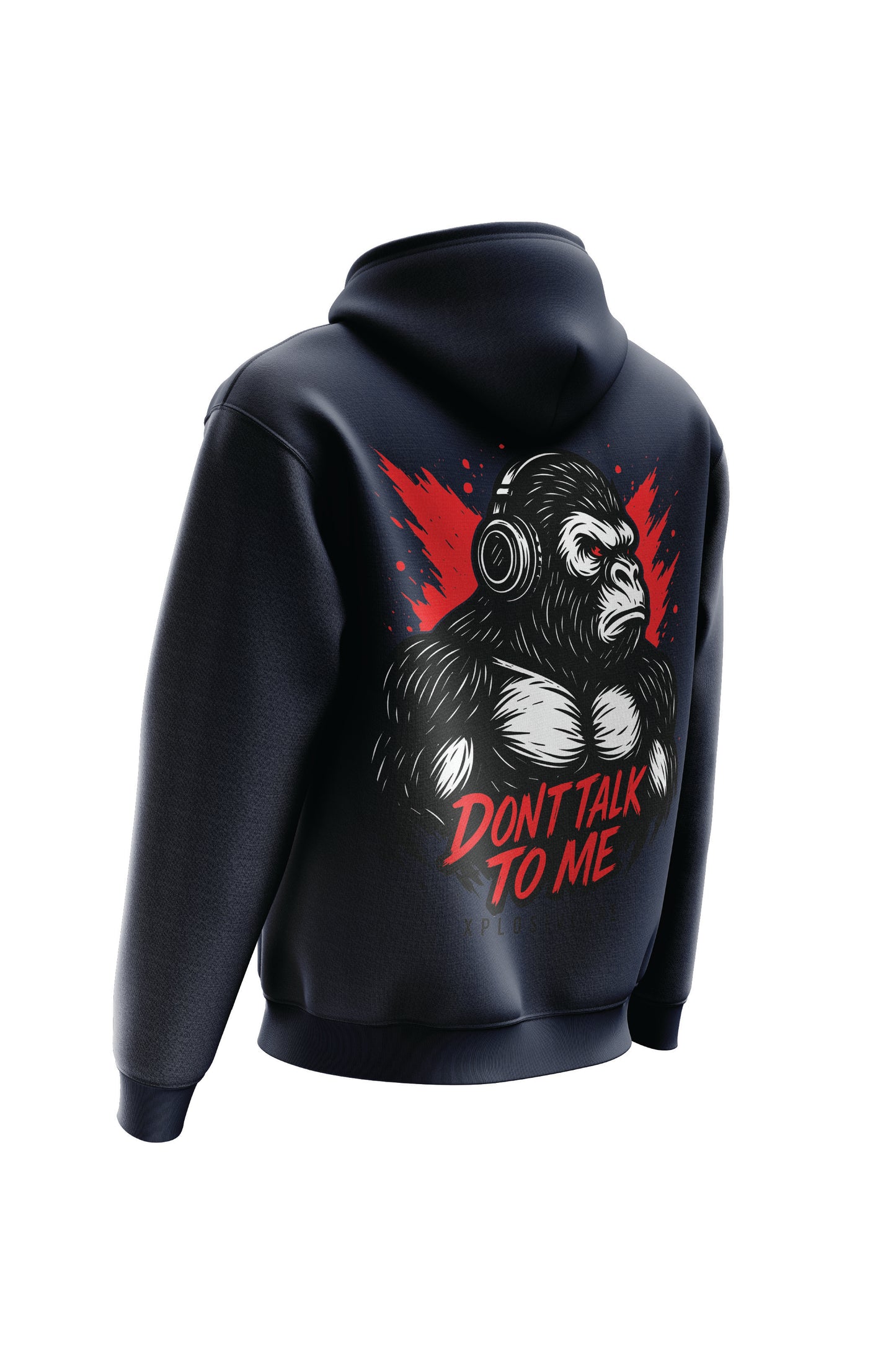 XAPE Don't Talk To Me V2 String Hoodie - Navy