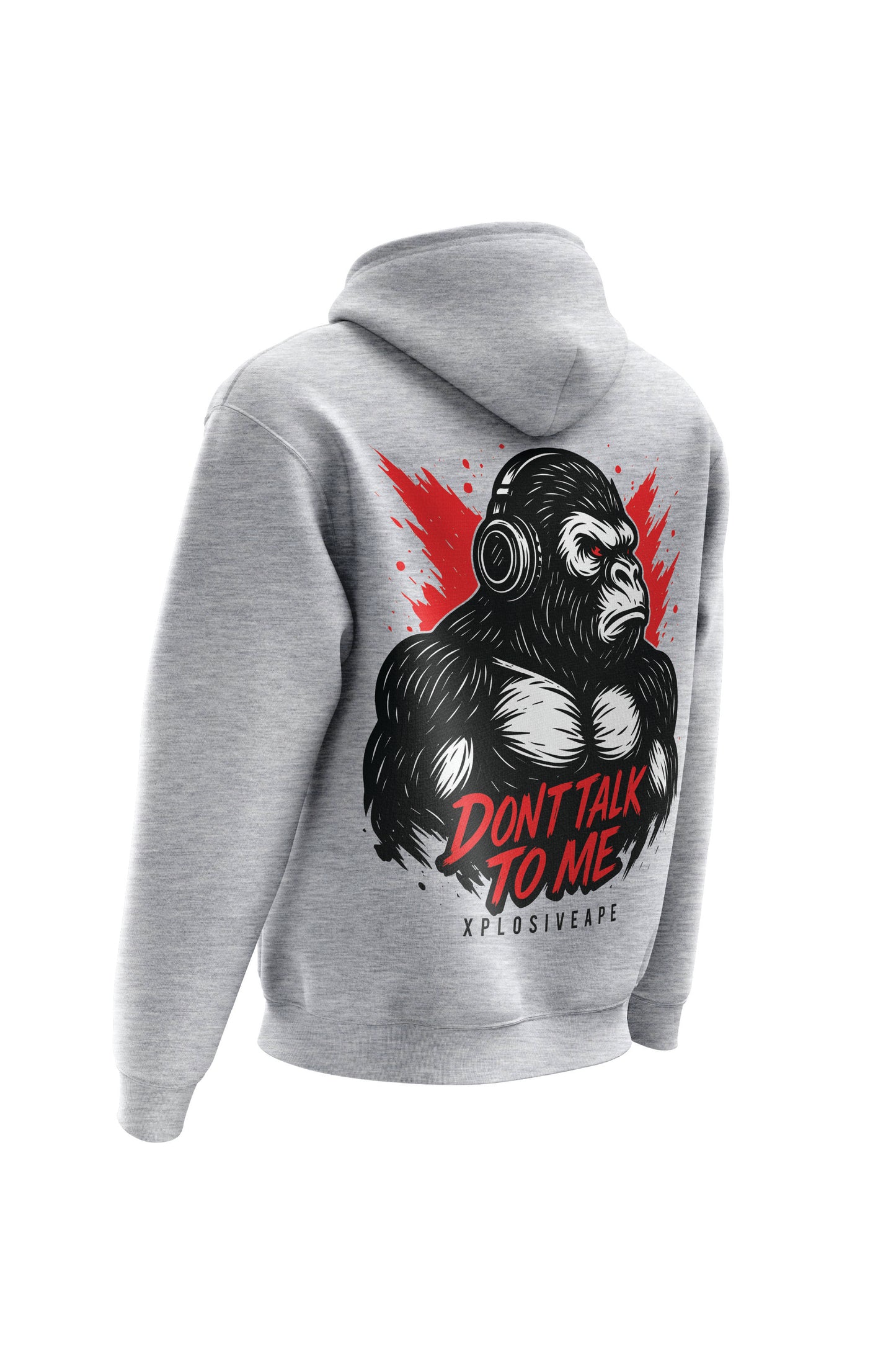 XAPE Don't Talk To Me V2 String Hoodie - Sports Grey