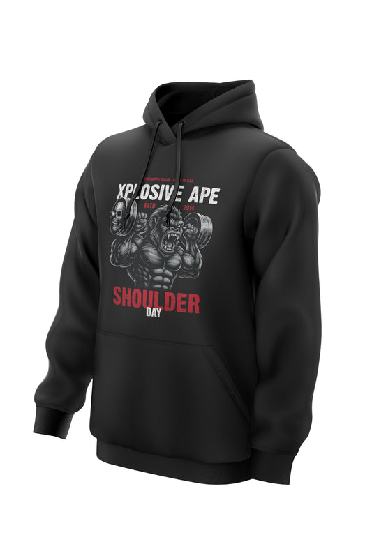 XAPE Shoulder Day V4 String Hoodie - Black