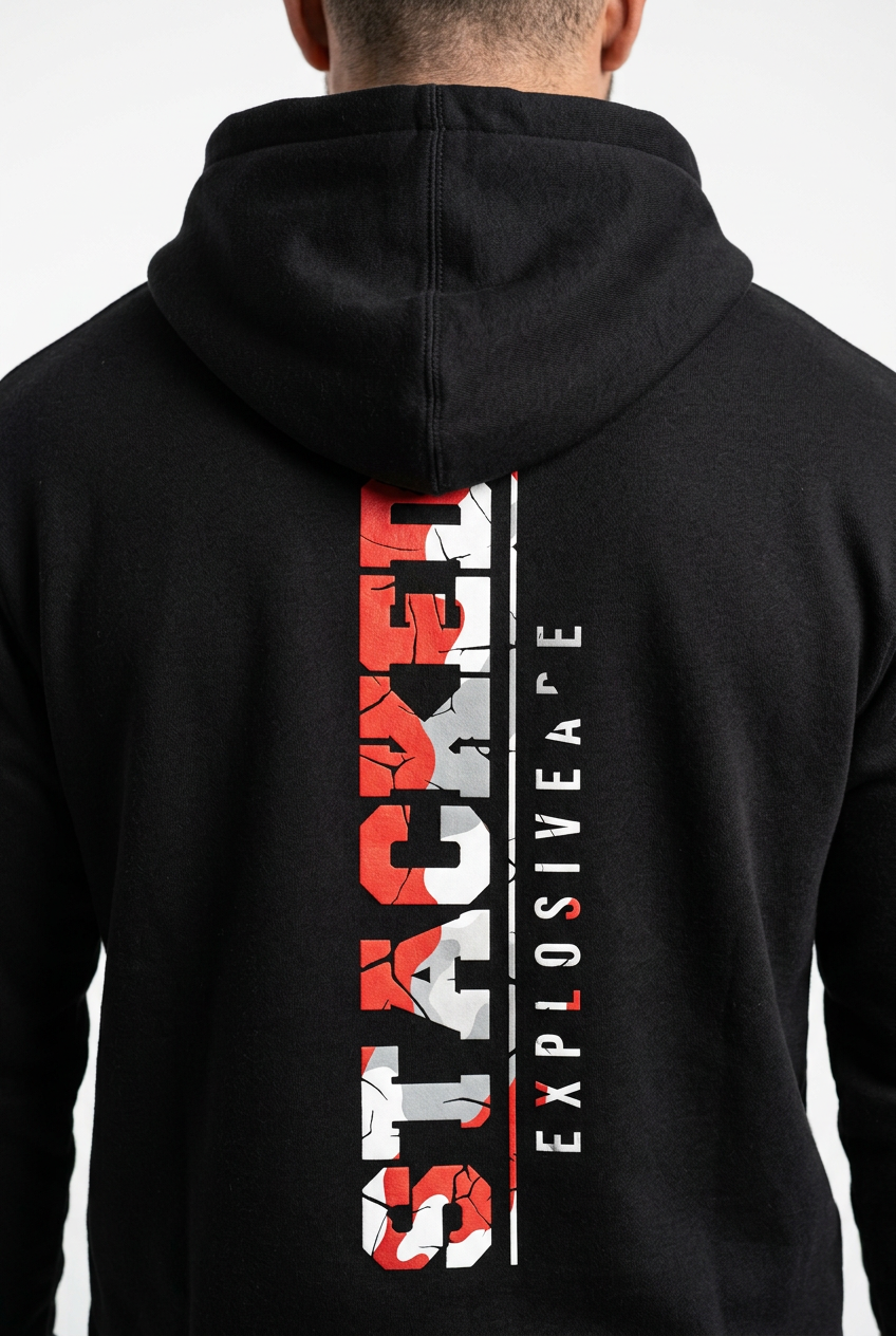 XAPE Stacked Hoodie - Black