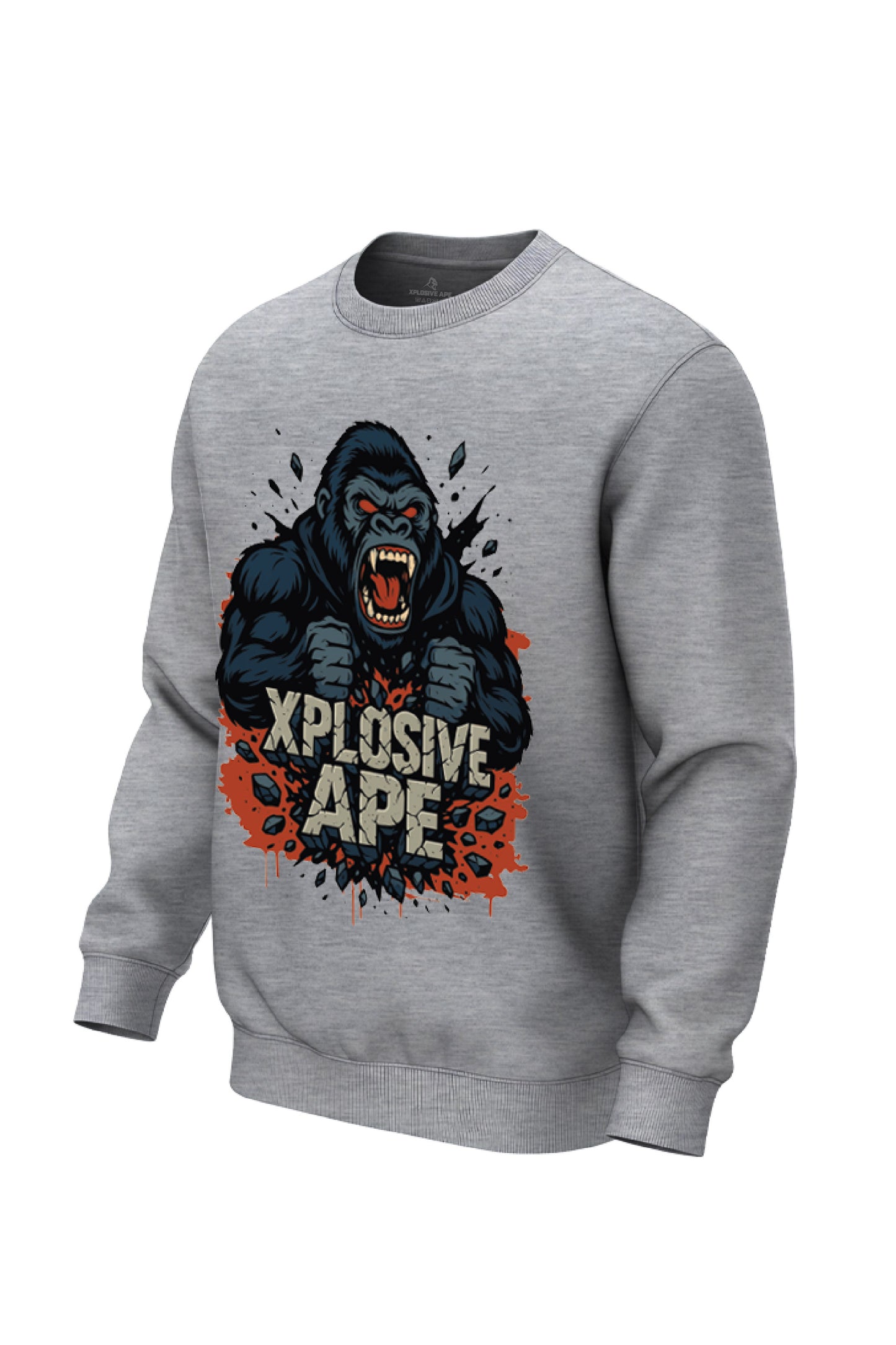 XAPE Ape Smash Sweatshirt - Sports Grey