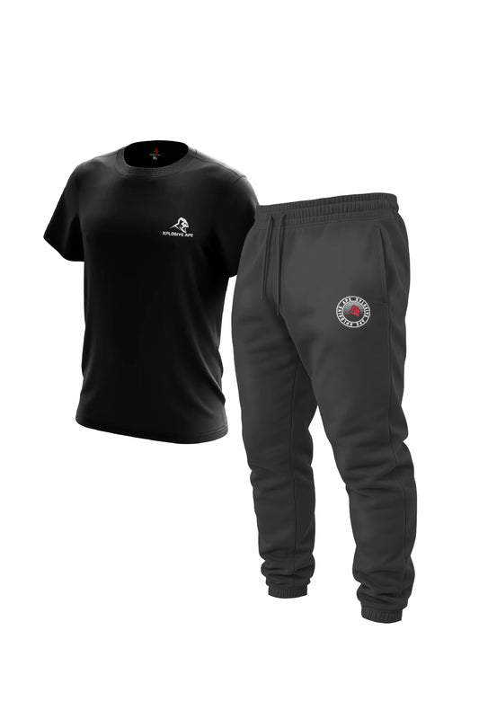 XAPE Essential Tee & Venus Joggers Combo - Black/Charcoal