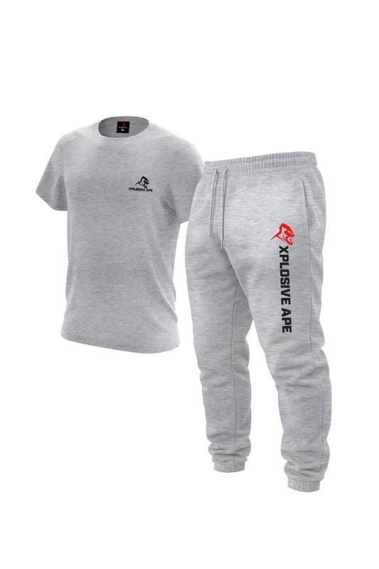 XAPE Essential Tee & Originals Joggers Combo - Sports Grey