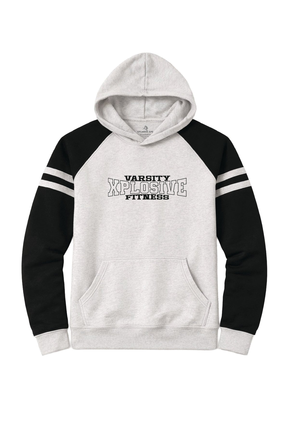XAPE Strike Force Raglan Hoodie - Oatmeal Heather/Black