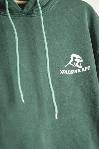 XAPE Vintage Wash String Hoodie - Green