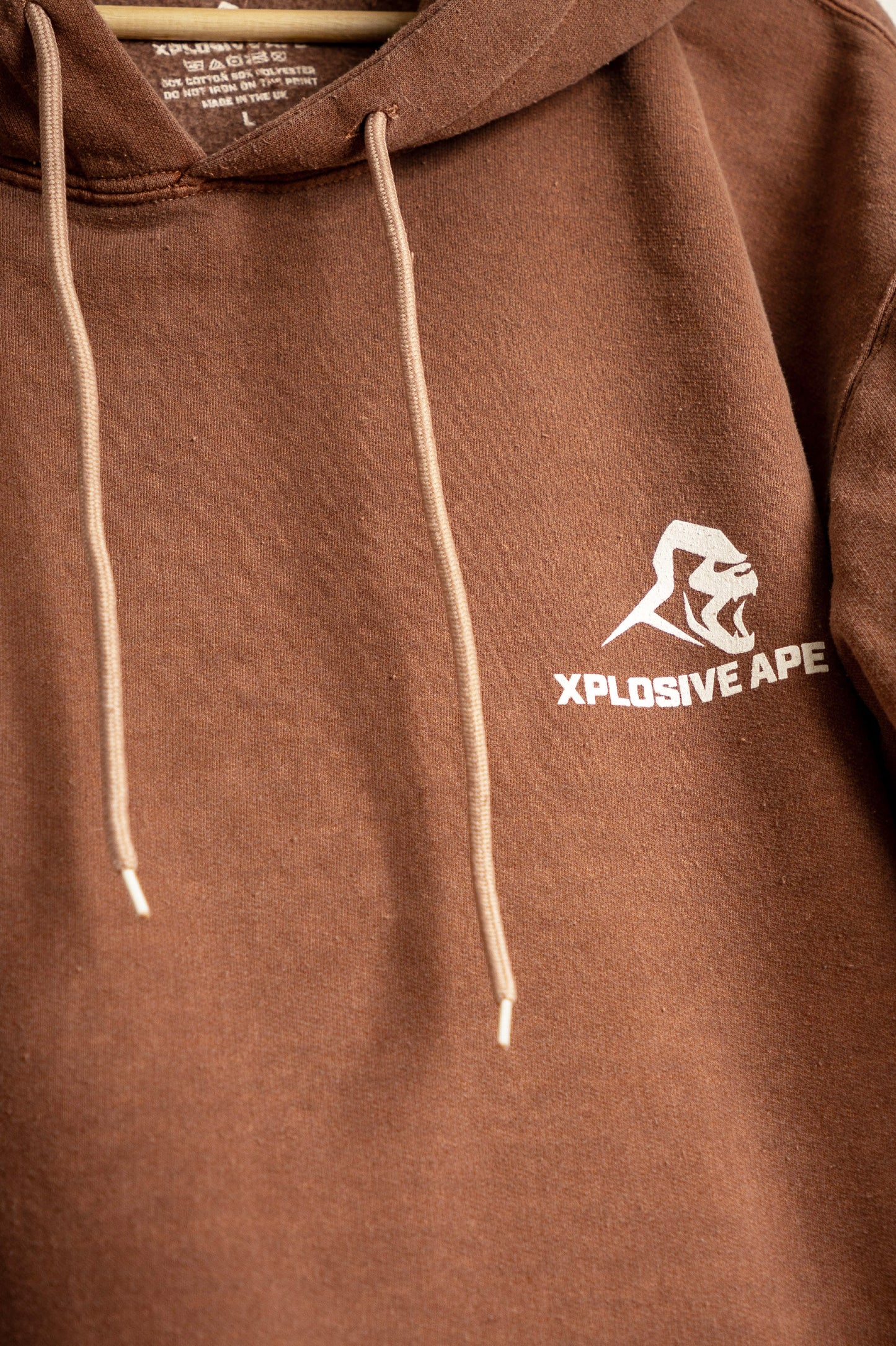 XAPE Vintage Wash String Hoodie - Rust