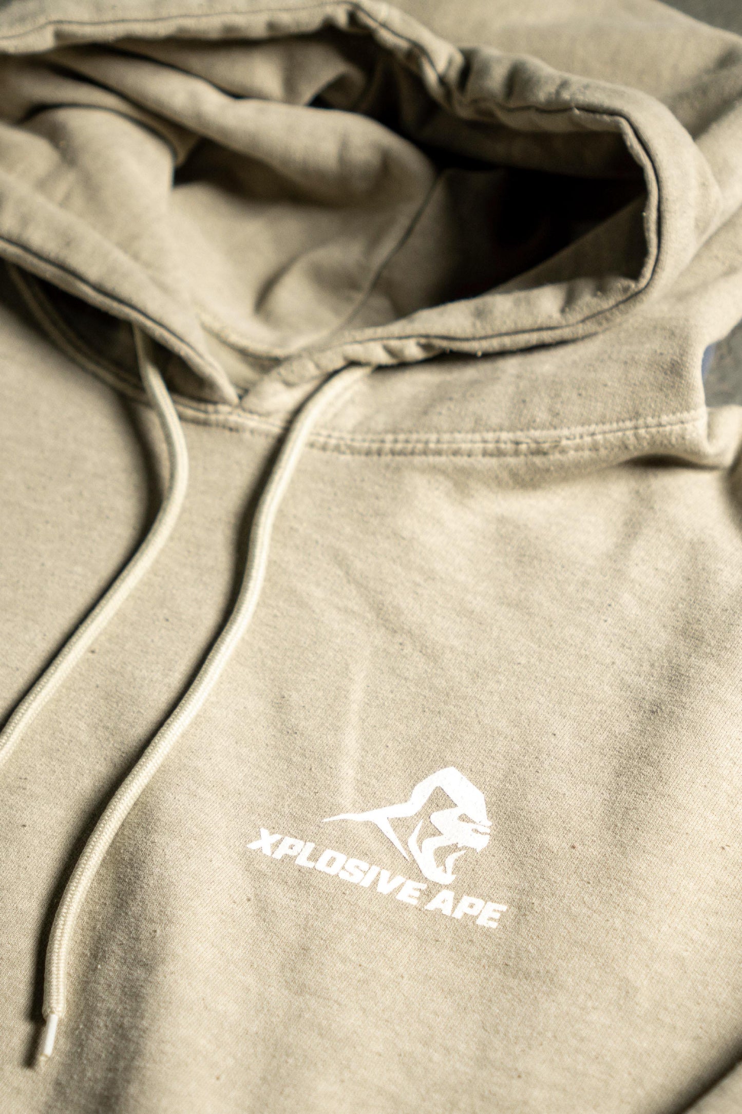 XAPE Vintage Wash String Hoodie - Stone