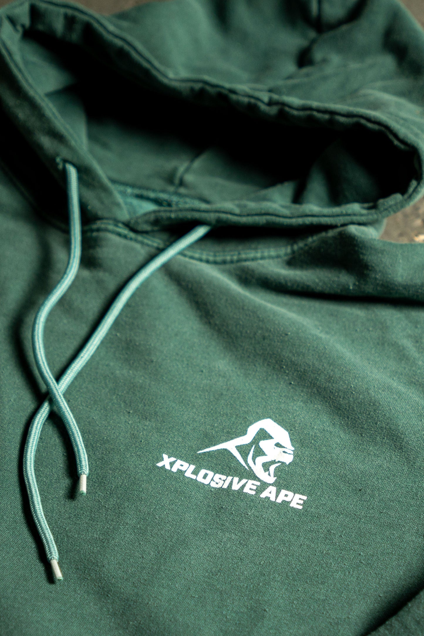 XAPE Vintage Wash String Hoodie - Green