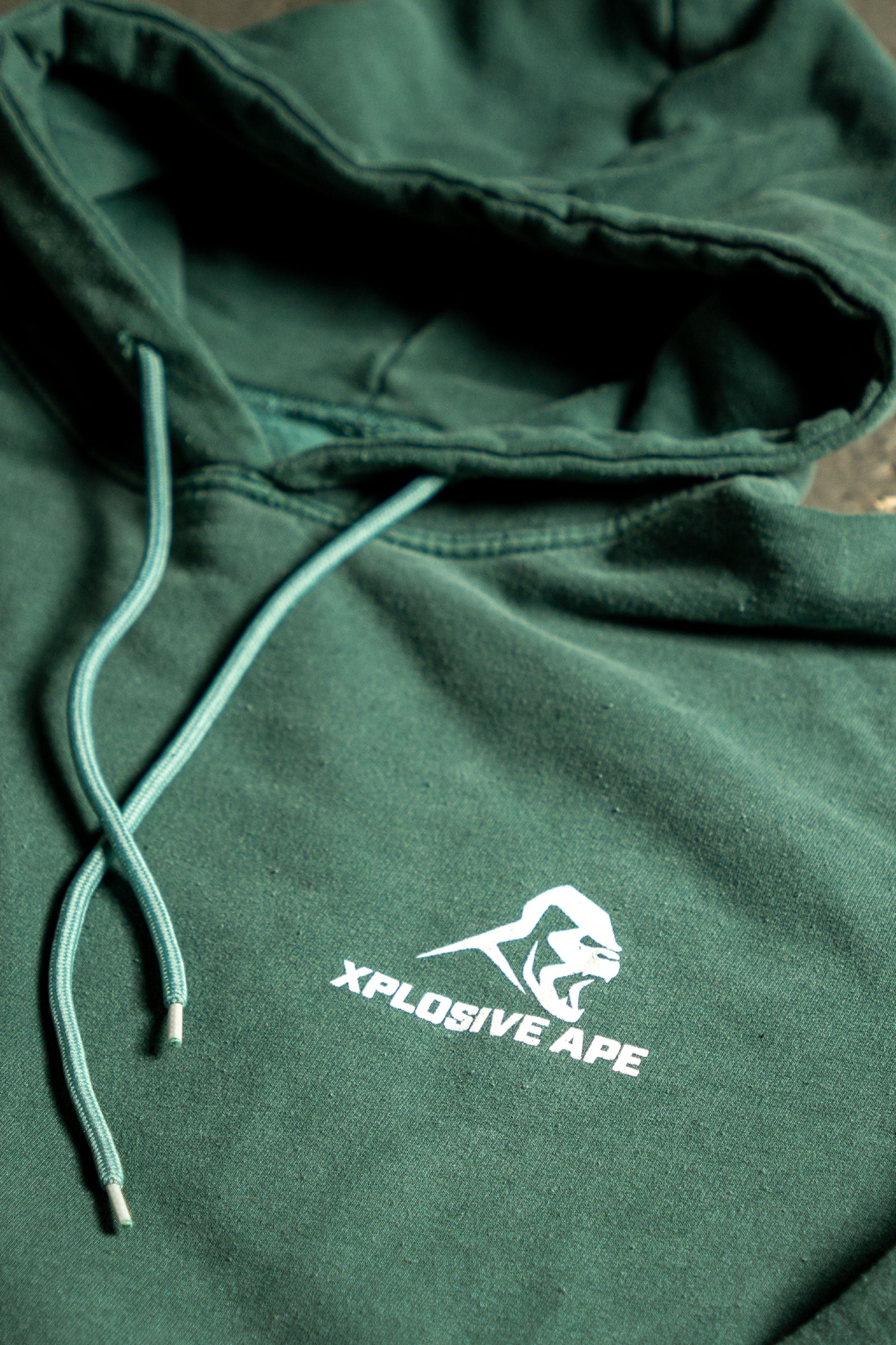 XAPE Vintage Wash String Hoodie - Green