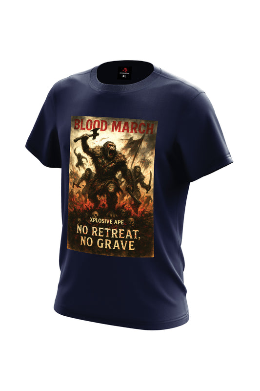 XAPE Blood March Tee - Navy